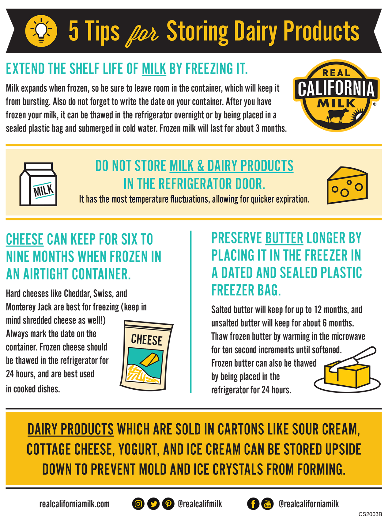 5 Tips for Storing Dairy Products The California Dairy Press Room